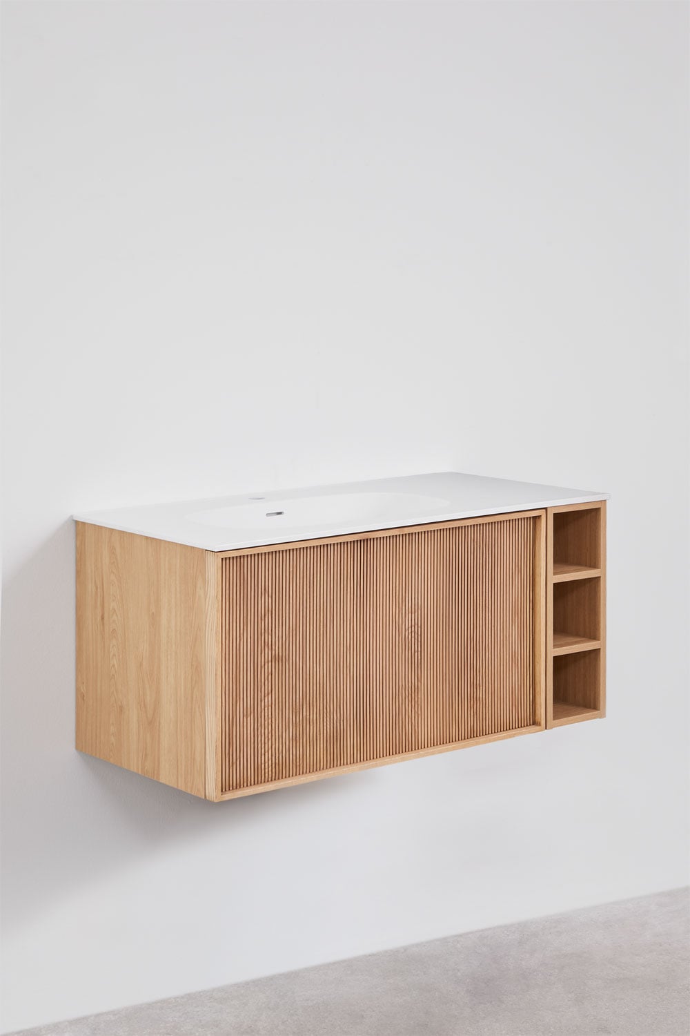 Endika - Set mobile bagno sospeso 100x50 cm con lavabo integrato