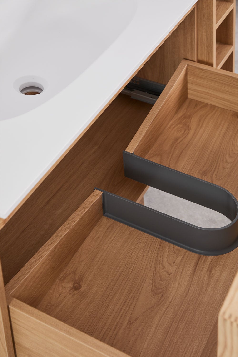 Endika - Set mobile bagno sospeso 100x50 cm con lavabo integrato