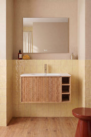 Endika - Set mobile bagno sospeso 100x50 cm con lavabo integrato
