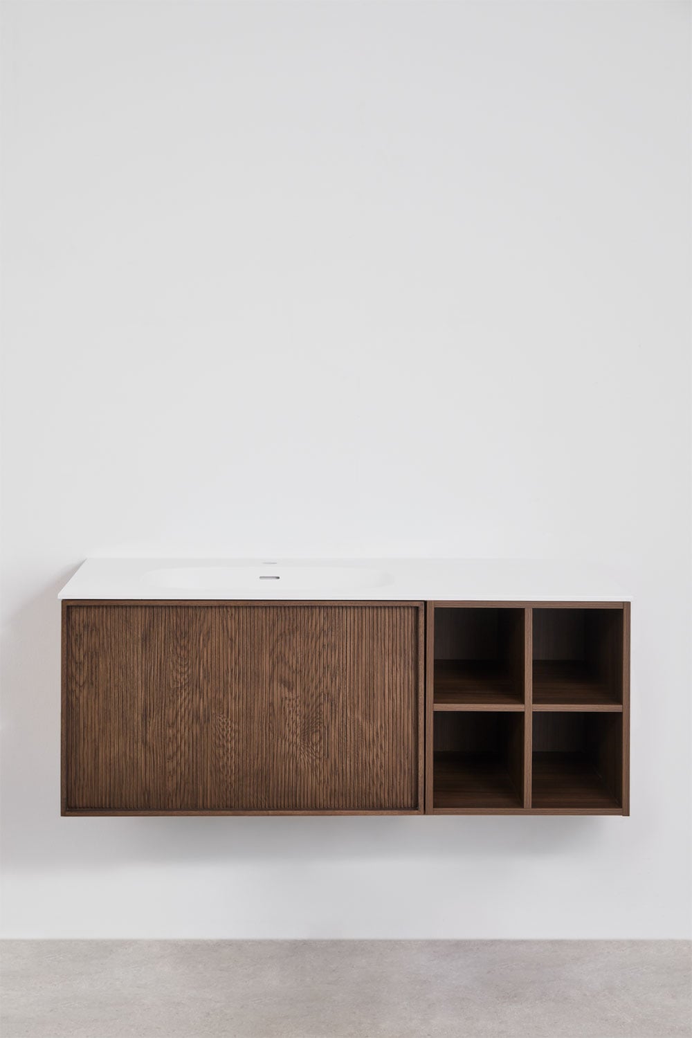 Endika - Set mobile bagno sospeso 120x50 cm con lavabo integrato