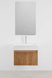 Aldeia - Set di mobili da bagno sospesi in legno con lavabo integrato