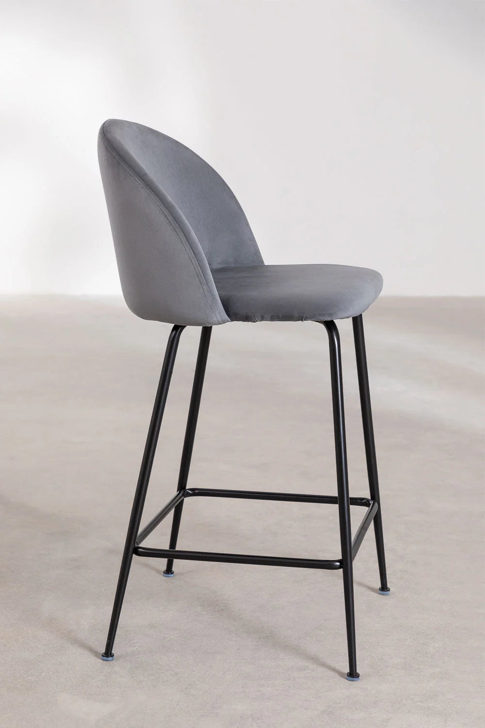 Kana - Sgabello alto in velluto Kana Design (Set di 2)