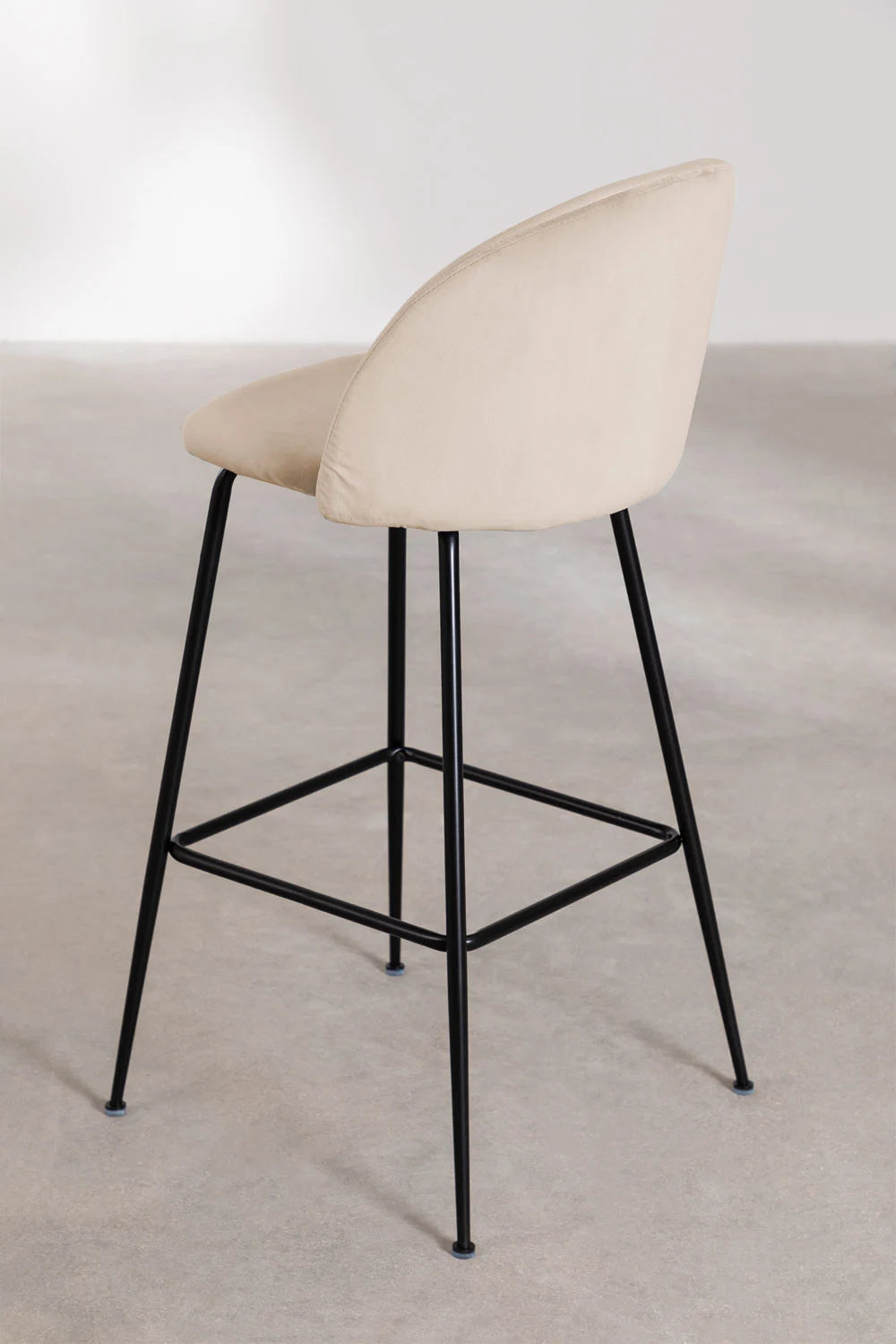Kana - Sgabello alto in velluto Kana Design (Set di 2)