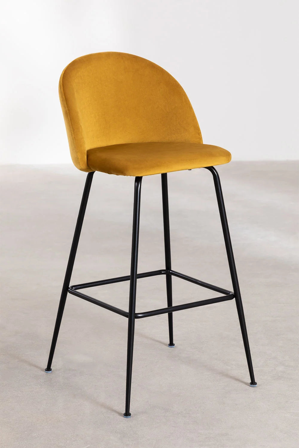 Kana - Sgabello alto in velluto Kana Design (Set di 2)