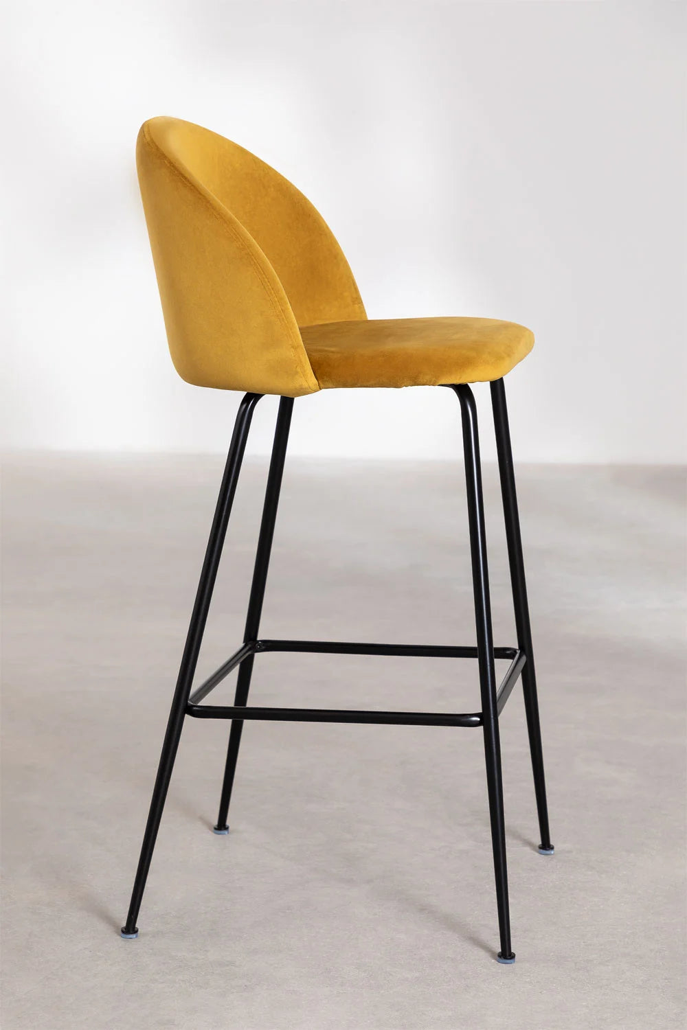 Kana - Sgabello alto in velluto Kana Design (Set di 2)