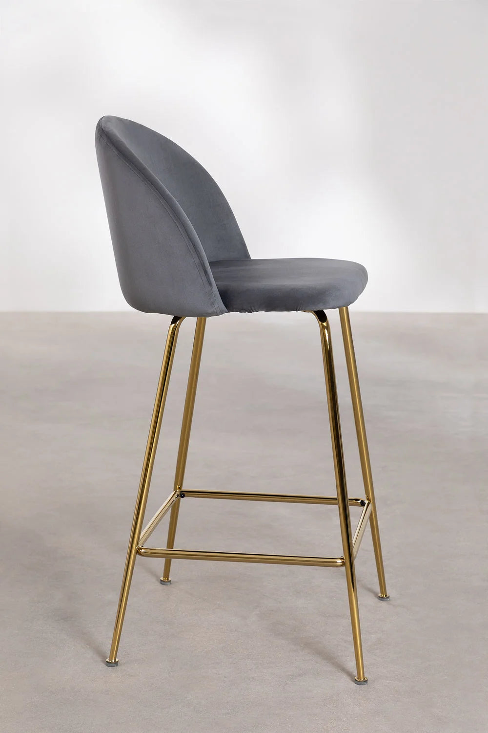 Kana - Sgabello alto in velluto Kana Design (Set di 2)