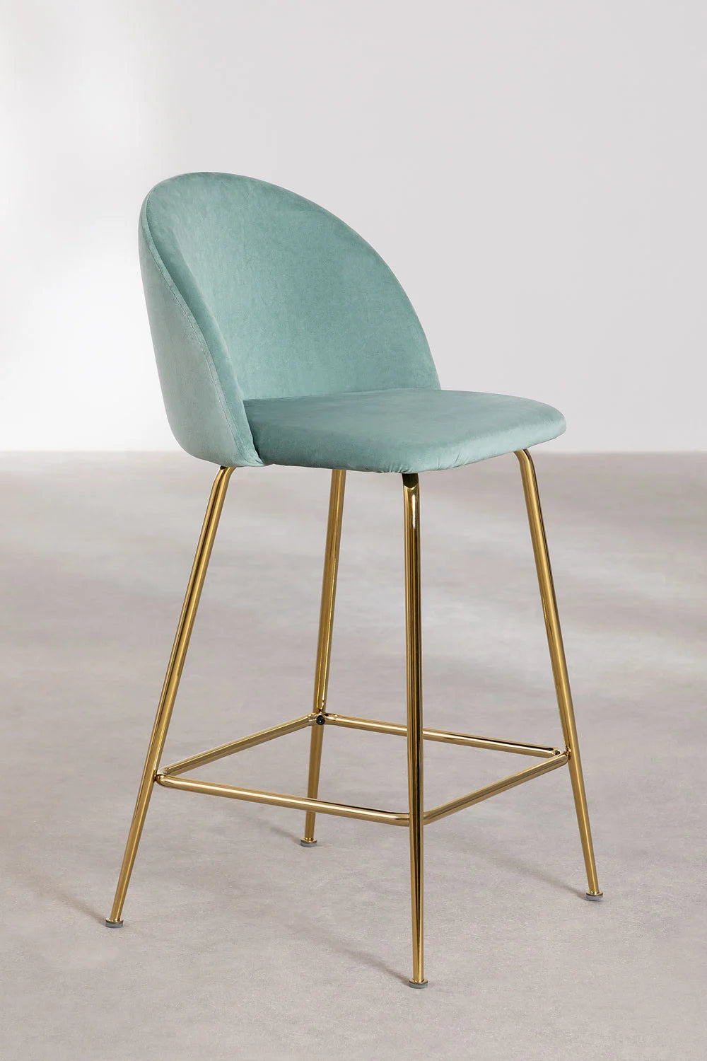 Kana - Sgabello alto in velluto Kana Design (Set di 2)