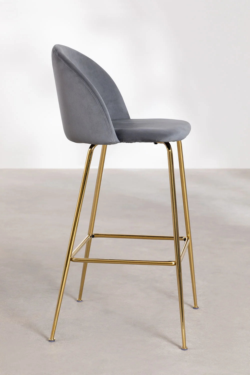 Kana - Sgabello alto in velluto Kana Design (Set di 2)