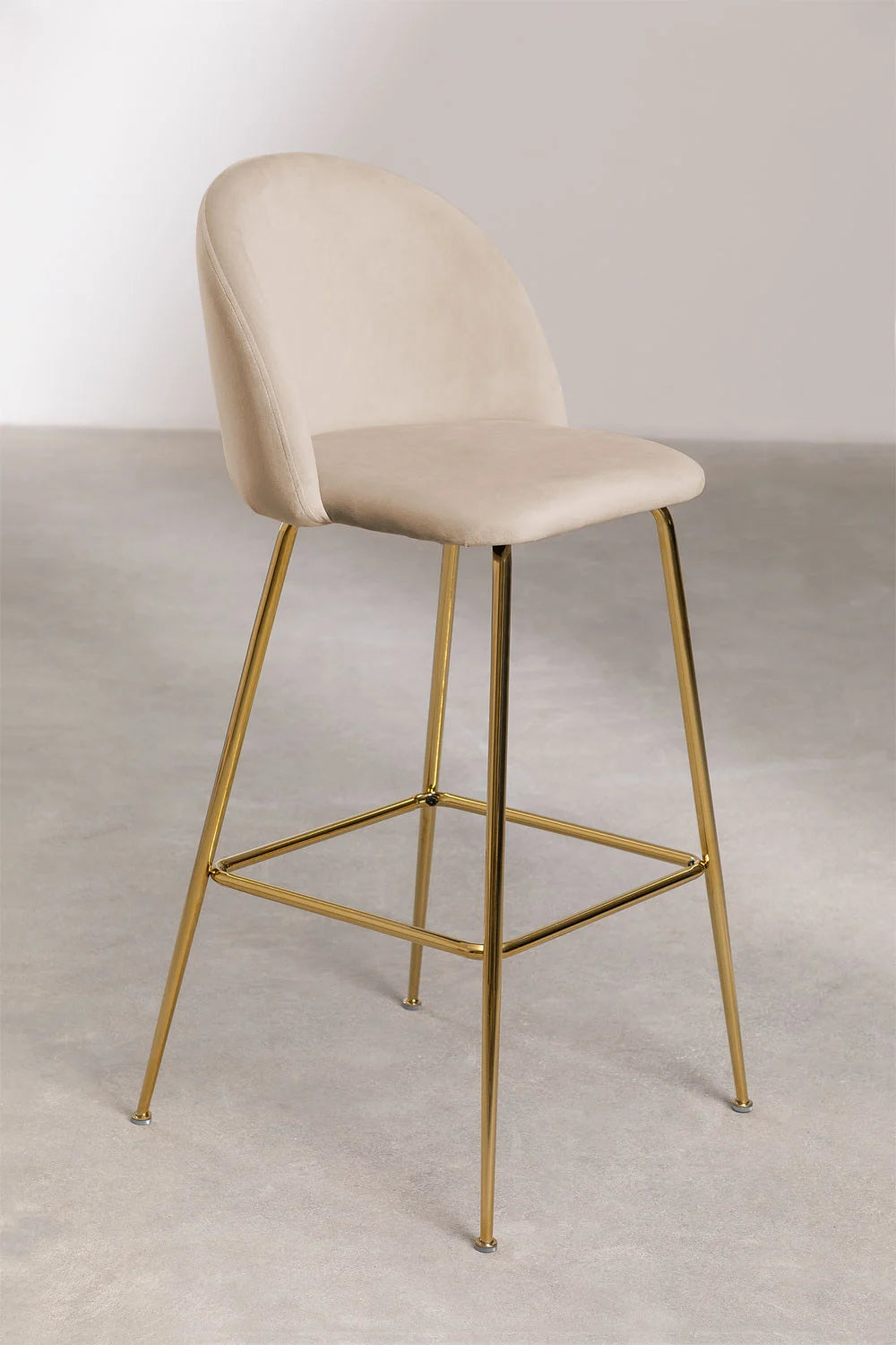 Kana - Sgabello alto in velluto Kana Design (Set di 2)