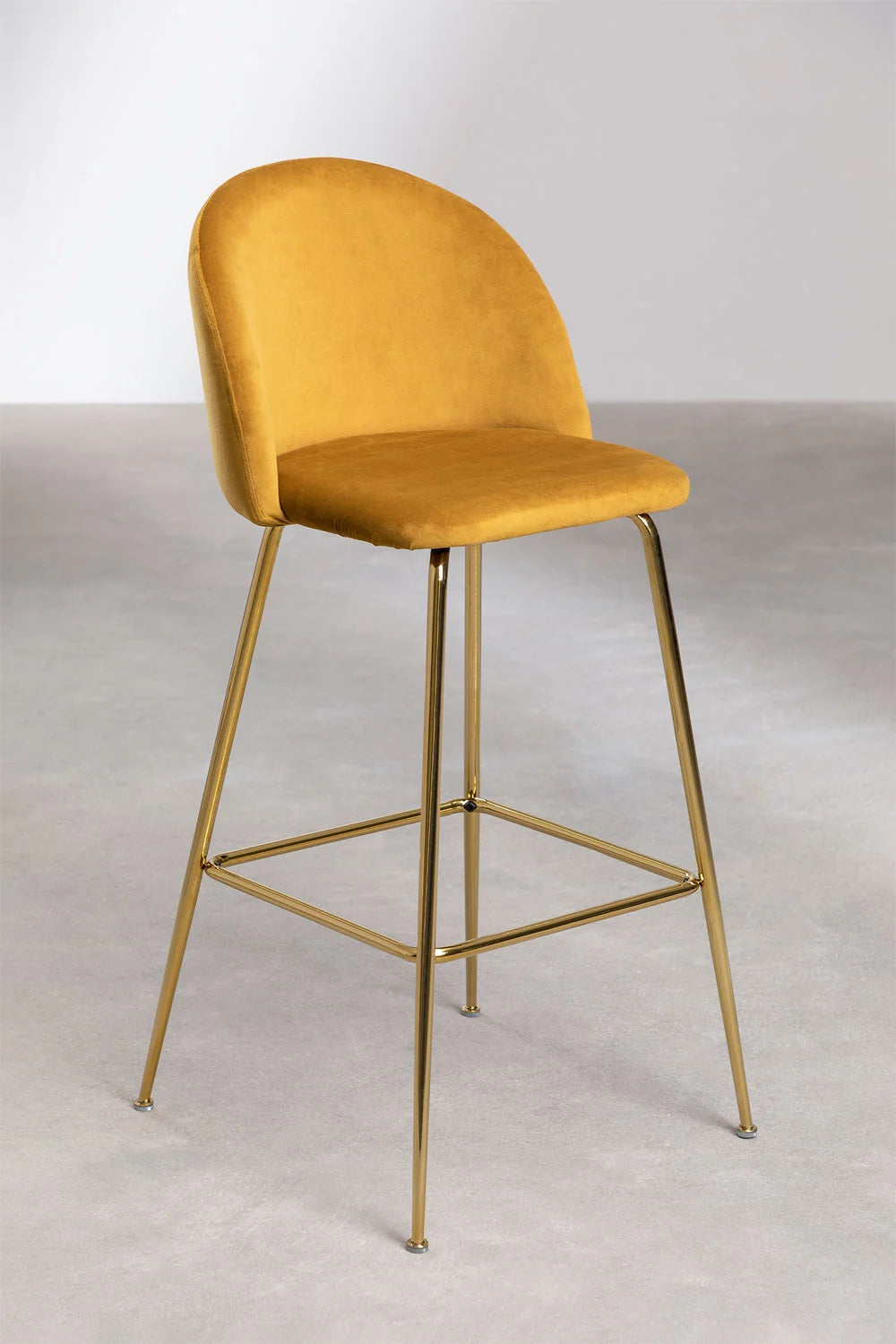 Kana - Sgabello alto in velluto Kana Design (Set di 2)