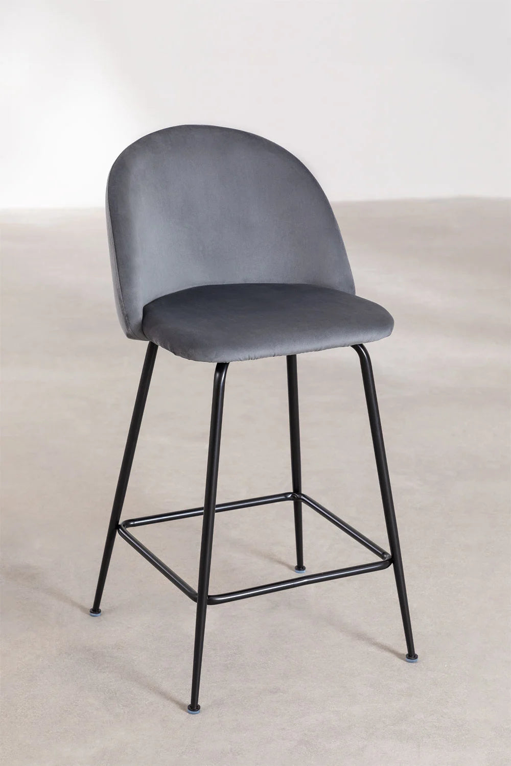 Kana - Sgabello alto in velluto Kana Design (Set di 2)
