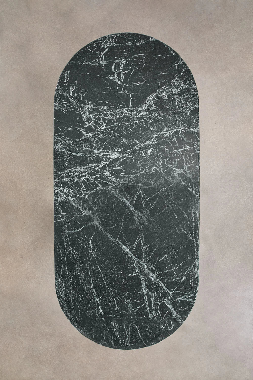 Dayana - Tavolo da pranzo ovale 220x100 cm in MDF e marmo
