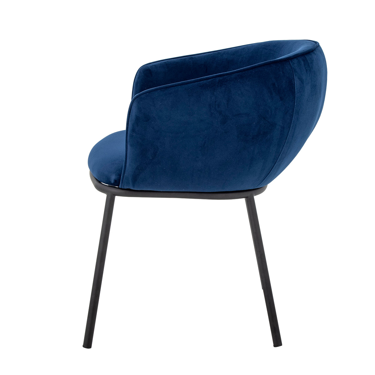 Sedia da pranzo Cortone, blu, poliestere riciclato