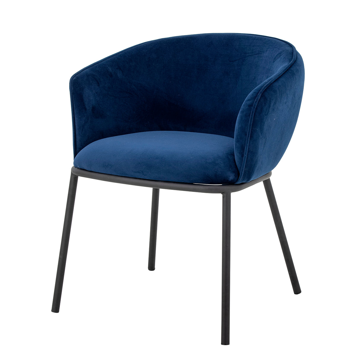 Sedia da pranzo Cortone, blu, poliestere riciclato